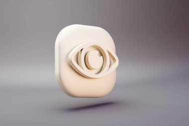 Beautiful illustration healthy  Eye symbol icons on a bright pink  background. 3d rendering illustration. Background pattern for design.	