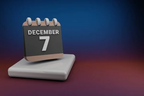 Standing Black Red Month Lined Desk Calendar Date December Modern — Fotografia de Stock