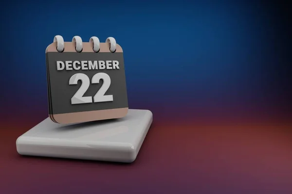 Standing Black Red Month Lined Desk Calendar Date December Modern — стоковое фото