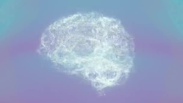 Αυτή Δημιουργική Απεικόνιση Του Ανθρώπινου Εγκεφάλου Είναι Ιδανική Για Θέματα — Αρχείο Βίντεο
