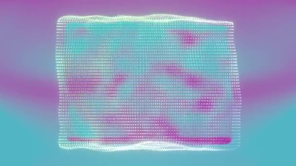 立方体以其全息质感似乎在漂浮和旋转 在光彩夺目的舞动中展现了它的不同面貌 — 图库视频影像