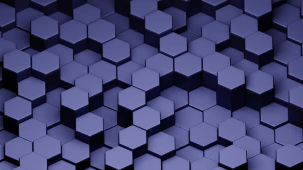 Bezešvý Šestiúhelníkový Vzor Geometricky Přesný Vytvářející Voštinové Tessellated Efekt Ideální — Stock video