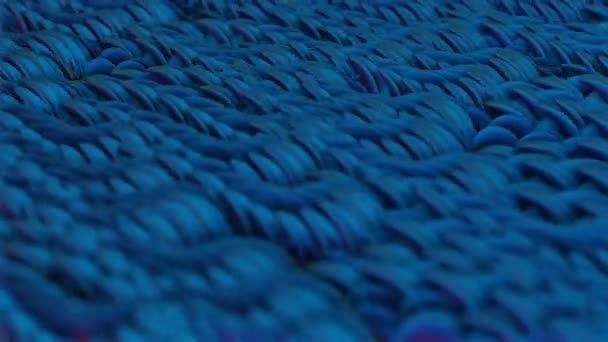 美しいホログラフィックスタイルでレンダリングされた青い背景3D抽象領域 — ストック動画
