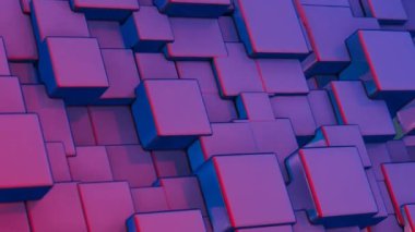 Bir dizi halinde dijital blokların temiz, minimalist tasarımı.