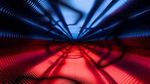 Абстрактний Фон Хвилі Мозку Синьо Червоного Кольору Динамічними Лініями Свідчать — стокове відео