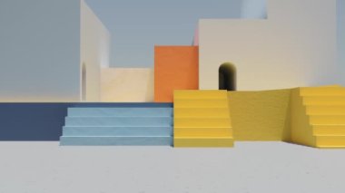 Senfonideki canlı gradyanların minimalist bir temsili, koyu renklerin ahenkli etkileşimini gösteriyor..