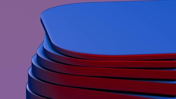 Abstrakcyjna Paleta Odbić Niebiesko Czerwonych Tworząca Uderzający Wizualnie Dynamiczny Kontrast — Wideo stockowe