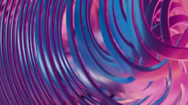 Holografik Renklerin Muhteşem Boyutlu Animasyon Arka Planı Büyüleyici Fütürist Bir — Stok video