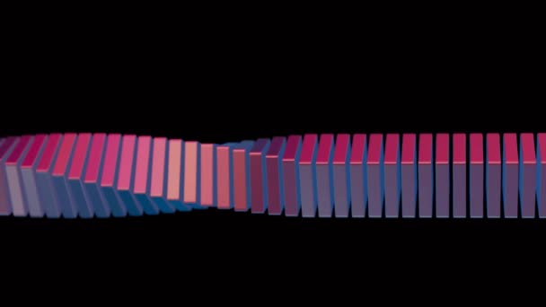 Абстрактные Трёхмерные Кубики Вращающиеся Спирали Завораживающем Цикле Создавая Гипнотическую Визуально — стоковое видео
