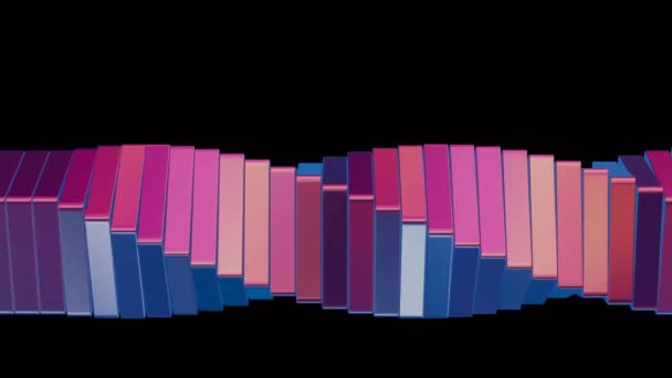 Abstrakcyjne Kostki Spiralnie Hipnotyzującej Pętli Tworząc Hipnotyzującą Efektowną Wizualnie Animację — Wideo stockowe