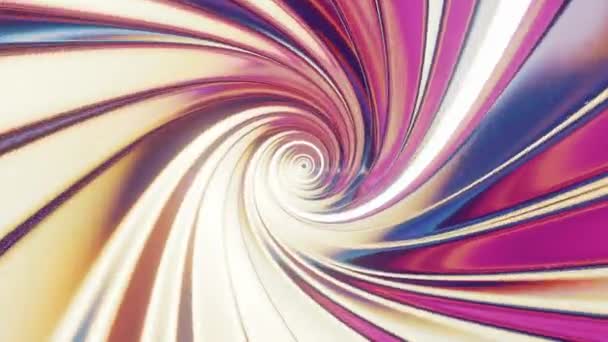 Зацикленная Анимация Разноцветного Тоннеля Звездами Создающая Яркое Завораживающее Космическое Путешествие — стоковое видео