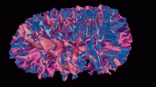 Animación Holográfica Flores Con Diversos Colores Lazo Atractivo Creando Una — Vídeo de stock