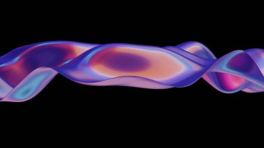 Tasarım için 3 boyutlu holografik bir arkaplan, fütüristik, görsel olarak çekici bir estetik içeriyor