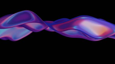 Tasarım için 3 boyutlu holografik bir arkaplan, fütüristik, görsel olarak çekici bir estetik içeriyor