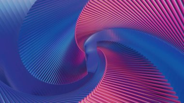 Beautiful abstract colorful swirl background with shiny, dynamic starburst rings, in a 3D rendered loop video for design.	