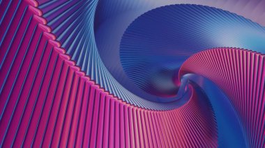 Beautiful abstract colorful swirl background with shiny, dynamic starburst rings, in a 3D rendered loop video for design.	