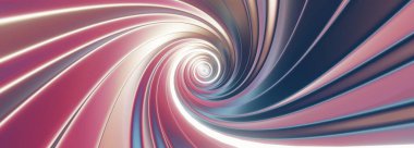 Yıldızlarla dolu çok renkli bir tünelin 3 boyutlu görüntüsü canlı ve büyüleyici bir kozmik yolculuk yaratıyor..