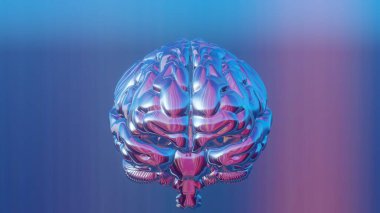 Çeşitli renklere sahip 3 boyutlu holografik beyin büyüleyici ve dinamik bir görsel tasvir yaratıyor..