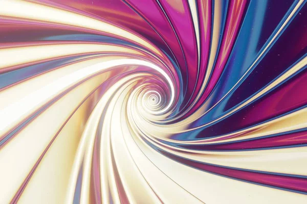 stock image 3D abstract image of a multicolored tunnel with stars, creating a vibrant and mesmerizing cosmic journey.