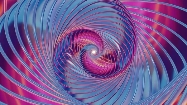 Çeşitli renklerde 3 boyutlu holografik girdap ve büyüleyici bir döngü animasyonu, büyüleyici ve canlı bir görsel deneyim sunuyor.