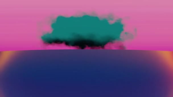 Représentation Abstraite Nuage Avec Soleil Créant Une Scène Rêveuse Atmosphérique — Video