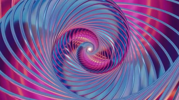 3D全息涡旋背景与各种颜色和一个有趣的循环动画 图案的设计 循环视频 — 图库视频影像