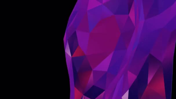 Abstract Render Featuring Low Poly Holographic Backdrop Creating Visually Engaging — Stock Video