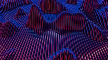 Etkili dinamik dalgalar, görsel olarak ritmik ve uyumlu bir kompozisyon oluşturur.