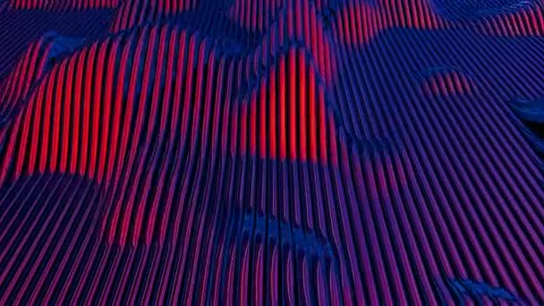 Waves Dynamic Waveforms Effects Creating Visually Rhythmic Harmonious Composition — Stock Video