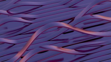 Bu 3 boyutlu resim, geçmişe dönük dalgaların minimalist bir tasarımını sunuyor, parlak ve nostaljik bir estetik sunuyor..