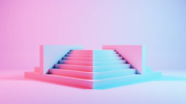 Bu 3D görüntüler, e-ticaret alanındaki önemini ve önemini sembolize eden bir podyumda sergileniyor.