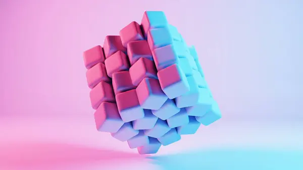 Background Composed Soft Cubes Creating Visually Appealing Tactile Environment — Stock Photo, Image