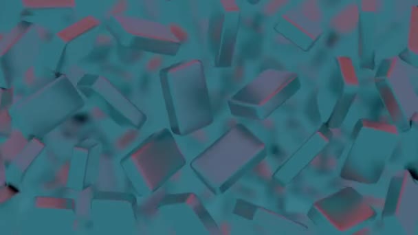 Мінімалістична Інтерпретація Взаємопов Язаних Блоків Символізують Блокчейн — стокове відео