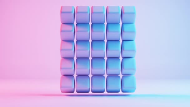 Фон Состоящий Мягких Кубиков Создание Визуально Привлекательной Тактильной Среды — стоковое видео