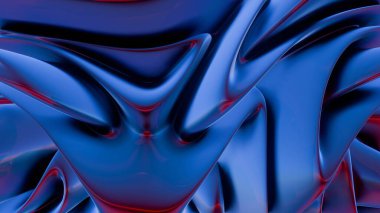 3D dikey zümrüt zümrüt rengi. Dalgalı akışkan modern arkaplan.