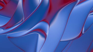 3D dikey zümrüt zümrüt rengi. Dalgalı akışkan modern arkaplan.