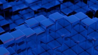 Canlı ve dinamik geometrik şekiller neon renklerle aydınlatılıyor, modern ve şık bir görünüş için canlı ve enerjik bir duvar kağıdı yaratıyor..
