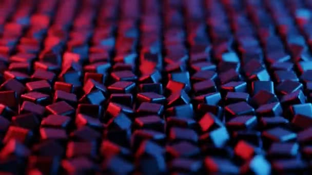 Lebendige Und Dynamische Geometrische Formen Illuminiert Neonfarben Schaffen Eine Lebendige — Stockvideo