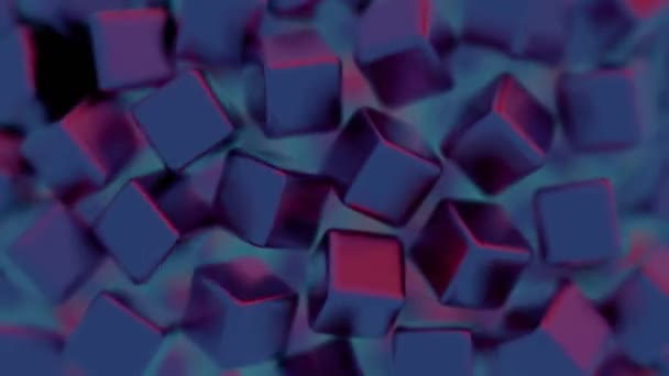 纳米材料的结晶结构 类似于控制照明下的万花筒色 — 图库视频影像