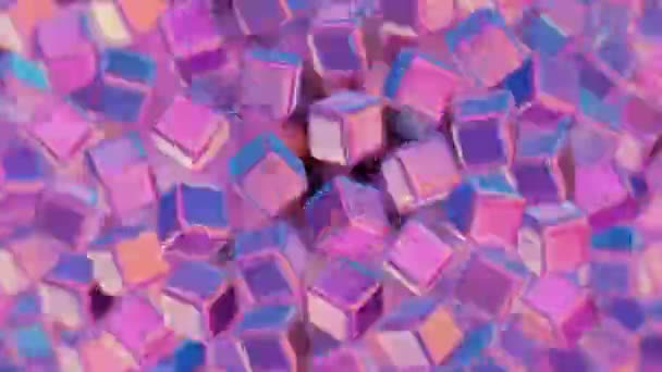 Kristallijne Structuur Van Een Nanomateriaal Die Lijkt Een Caleidoscoop Van — Stockvideo