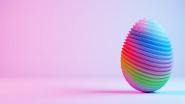 Gösterişli cam desenli minimalist Paskalya yumurtası tasarımı geleneksel tatil dekoruna çağdaş ve zarif bir yaklaşım sunuyor..