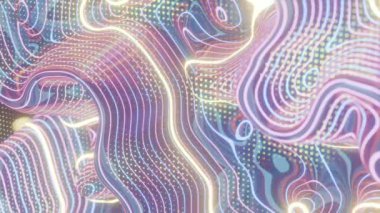 Neon retro dalga, canlı ve nostaljik estetik 80 'lerin anımsatıcısı, parlak renkler ve kalın geometrik şekiller.