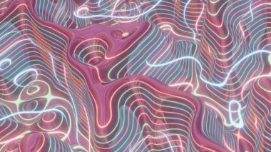 Neon retro dalga, canlı ve nostaljik estetik 80 'lerin anımsatıcısı, parlak renkler ve kalın geometrik şekiller.