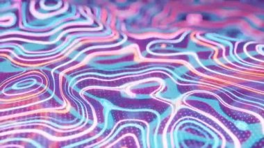 Neon retro dalga, canlı ve nostaljik estetik 80 'lerin anımsatıcısı, parlak renkler ve kalın geometrik şekiller.