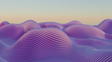 Etkili dinamik dalgalar, görsel olarak ritmik ve uyumlu bir kompozisyon oluşturur.