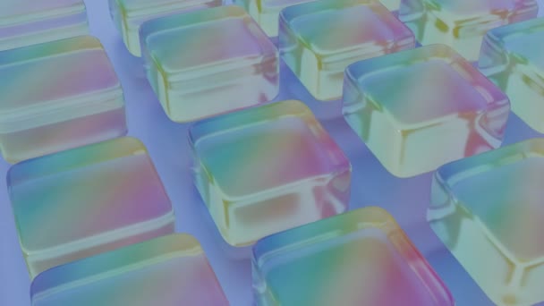 由薄薄的彩色果冻层构成的极简主义彩虹 — 图库视频影像