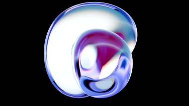 Pürüzsüz ve çağdaş bir görsel arkaplan sunan üç boyutlu cam soyut bir arkaplan.