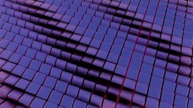 Basitleştirilmiş blockchain stilize geometrik şekillerle tasvir edilir, merkezi olmayan teknolojinin modern ve soyut bir temsilini sunar.