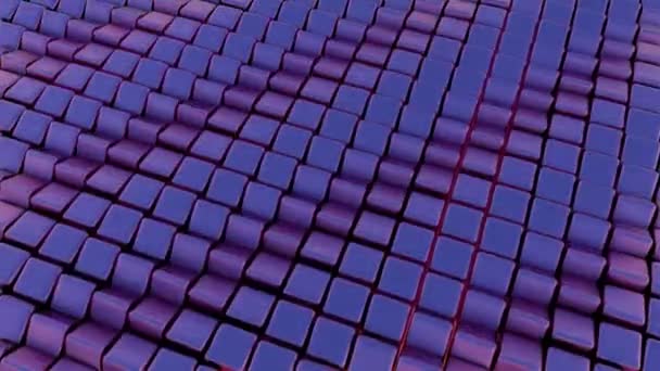 Упрощенная Блокчейн Изображается Через Стилизованные Геометрические Формы Предлагая Современное Абстрактное — стоковое видео