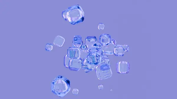 水晶清晰度 一组玻璃几何结构 — 图库照片